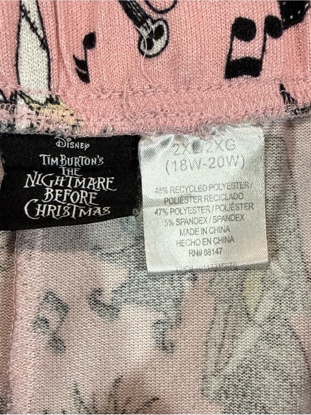 Nightmare Before Christmas Pajama Shorts - Women 2XL - Spooky Comfy PJ Halloween - Picture 4 of 7